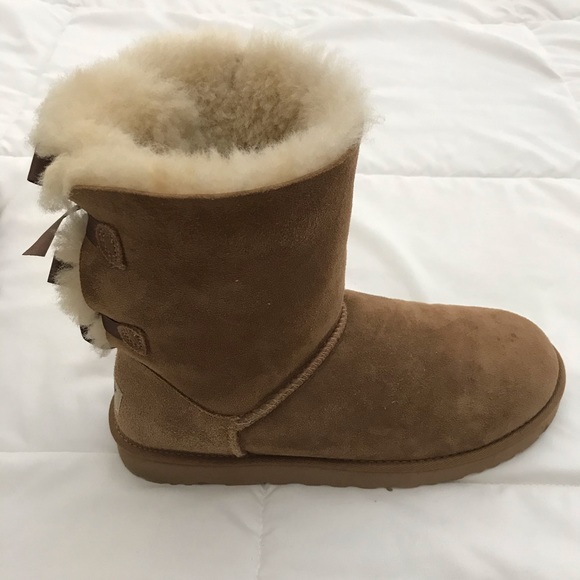 Womens UGG® Bailey Bow II Boot - Chestnut - Picture 9 of 15